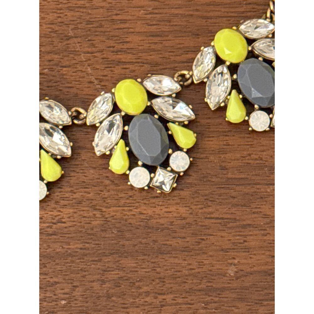 J. Crew Gray and Yellow Beaded Statement Necklace - Picture 2 of 5